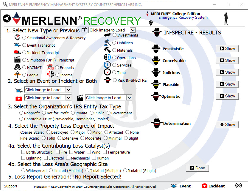 Counterspherics' MERLENN Safety Contingency, Resource Management, Logistics Management, Event Alerting, Tracking, Reporting, Compliance (OSHA)