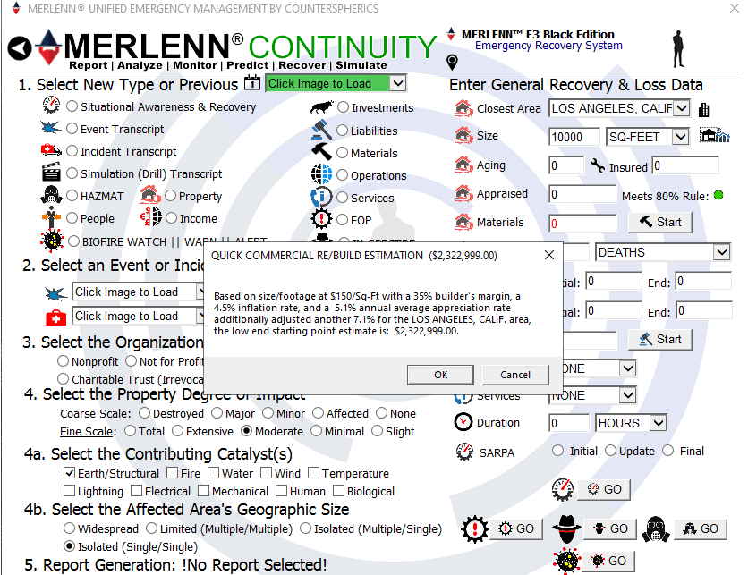 Counterspherics' MERLENN Safety Contingency, Resource Management, Logistics Management, Event Alerting, Tracking, Reporting, Compliance (OSHA)